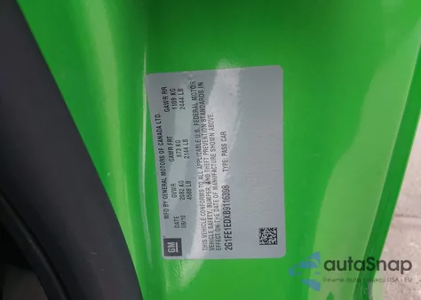 2011 Chevrolet Camaro Ls из США, поврежденный, VIN 2G1FE1EDXB9116398